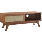Soma 47" TV Stand in Walnut Finish & Rattan