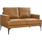 Evermore Loveseat in Tan Vegan Leather