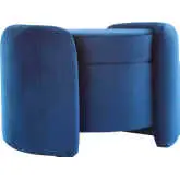 Nebula Ottoman in Midnight Blue Performance Velvet