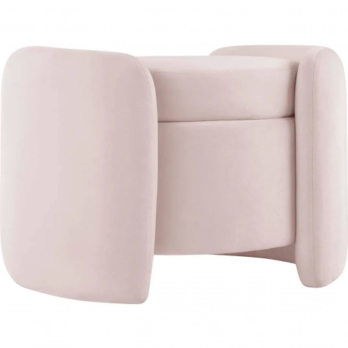 Nebula Ottoman in Pink Performance Velvet