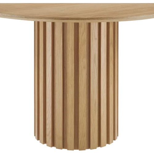 Senja 47" Round Dining Table in Oak Finish