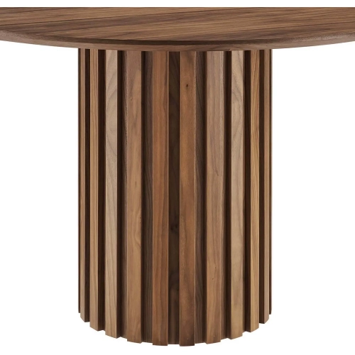 Senja 47" Round Dining Table in Walnut Finish