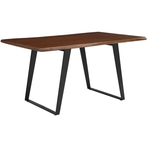 Viggo 60" Dining Table in Live Edge Acacia Wood & Black Metal