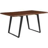 Viggo 60" Dining Table in Live Edge Acacia Wood & Black Metal