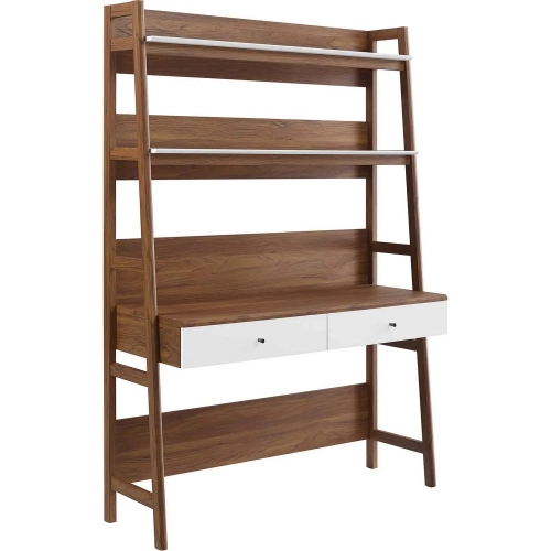 Bixby Desk in Walnut & White FInish