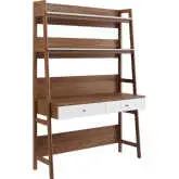 Bixby Desk in Walnut & White FInish