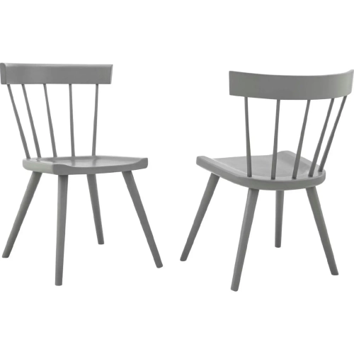 Sutter Dining Chair in Light Gray Wood (Set of 2)