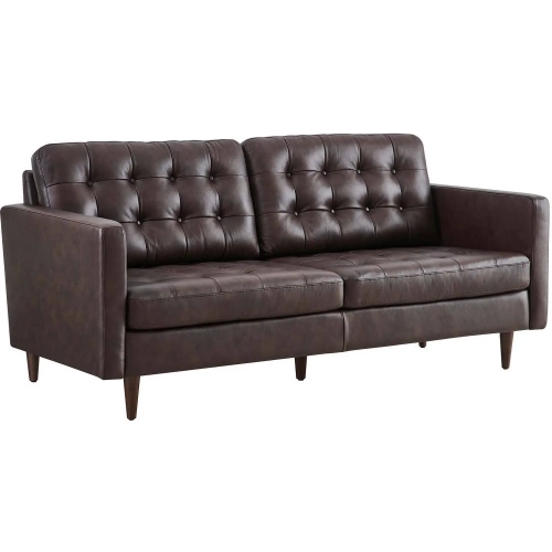 Exalt Sofa in Tufted Brown Vegan Leather