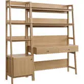 Bixby 2 Piece Desk & Bookcase Set in Oak FInish