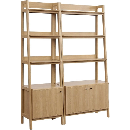 Bixby Bookcase in Oak FInish (Set of 2)