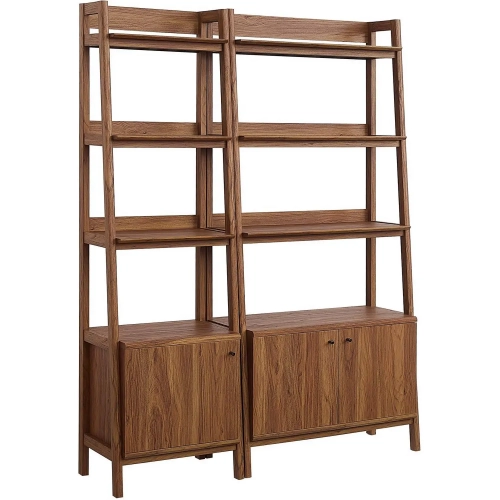 Bixby Bookcase in Walnut FInish (Set of 2)