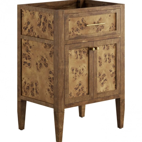 Elysian 24" Bathroom Vanity Cabinet in Brown Wood (Sink Not Included)