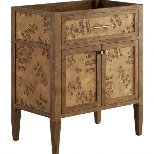 Elysian 30" Bathroom Vanity Cabinet in Brown Wood (Sink Not Included)