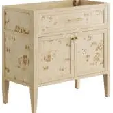 Elysian 36" Bathroom Vanity Cabinet in Burgundy Wood (Sink Not Included)