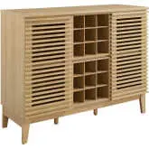 Render Bar Cabinet in Oak Finsh