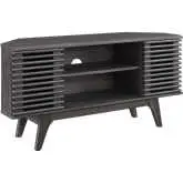 Render 46" Corner TV Stand in Charcoal Gray Finsh
