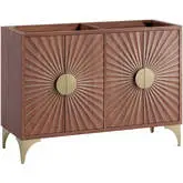 Daylight 48" Double Compatible Bathroom Vanity Cabinet in Walnut Finish (Sink Not Included)