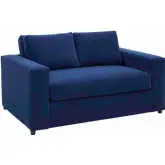 Avendale Loveseat in Deep Navy Blue Velvet