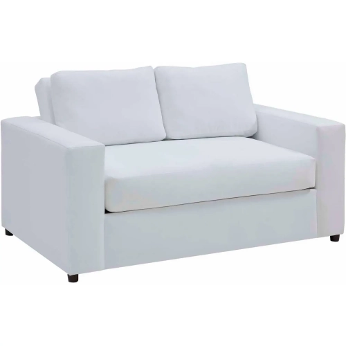Avendale Loveseat in Dove White Velvet