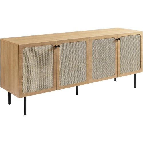 Chaucer Sideboard in Oak Finish & Rattan