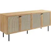 Chaucer Sideboard in Oak Finish & Rattan