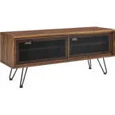Nomad 47" TV Stand in Walnut Finish & Black Metal Mesh