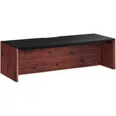 Kinetic 49" Wall Mount Office Desk in Black & Cherry Finish