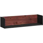 Kinetic Wall Mount Shelf in Black & Cherry Finish