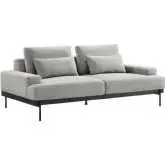 Proximity Sofa in Light Gray Fabric & Metal