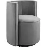 Della Swivel Accent Chair in Gray Performance Velvet