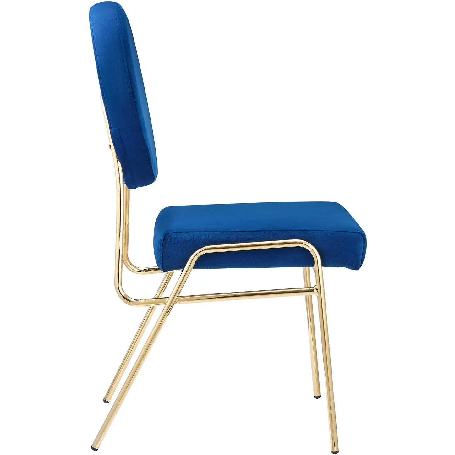 Craft Performance Velvet Dining Side Chair by Modway - Gold Navy - Thumbnail 2