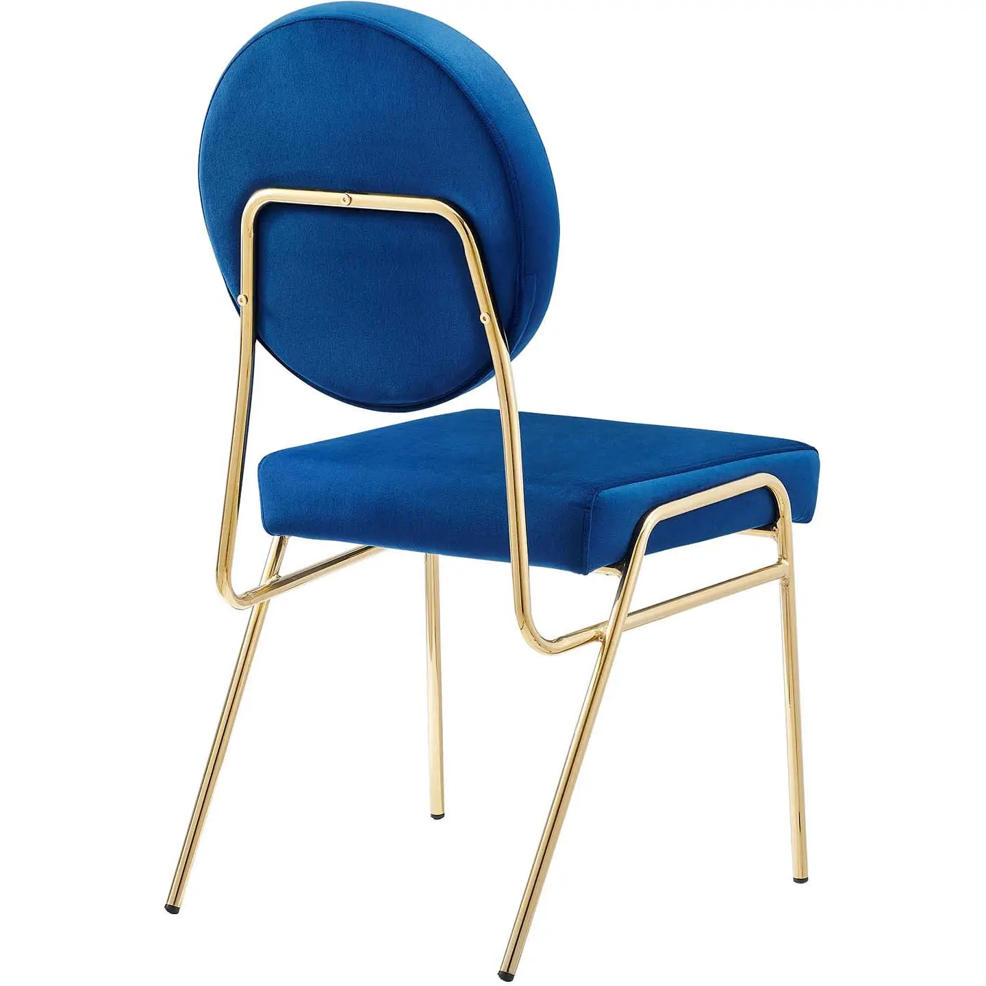 Craft Performance Velvet Dining Side Chair by Modway - Gold Navy - Thumbnail 5