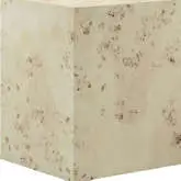 Cosmos 16" Square Side Table in Bleached Burl Wood Veneer