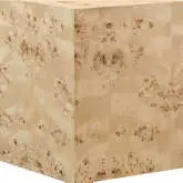 Cosmos 16" Square Side Table in Natural Burl Wood Veneer