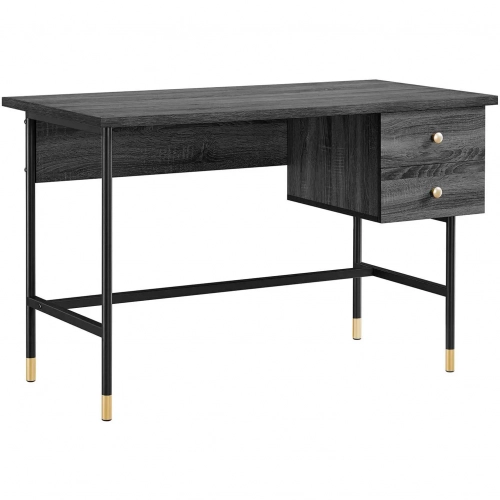 Nexus Office Desk in Black & Charcoal Gray Finish