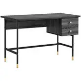 Nexus Office Desk in Black & Charcoal Gray Finish