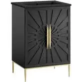 Awaken 24" Bathroom Vanity in Black Finish & Black Ceramic Sink