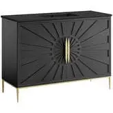 Awaken 48" Bathroom Vanity in Black Finish & Black Ceramic Sink