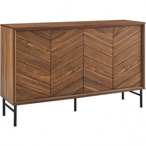 Harper Chevron Sideboard in Walnut Finish