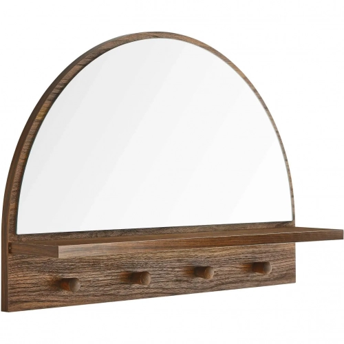Moonbeam Arched Mirror in Walnut Finish