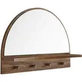 Moonbeam Arched Mirror in Walnut Finish