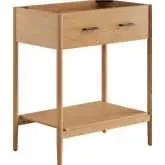 Zaire 30" Bathroom Vanity Cabinet (Sink Basin Not Included) in Natural Finish Wood