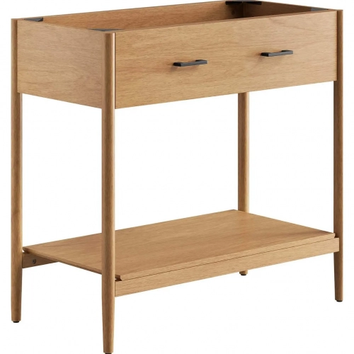 Zaire 36" Bathroom Vanity Cabinet (Sink Basin Not Included) in Natural Finish Wood