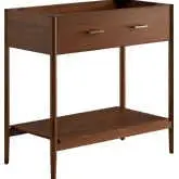 Zaire 36" Bathroom Vanity Cabinet (Sink Basin Not Included) in Walnut Finish Wood