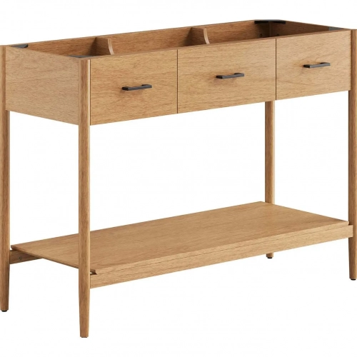 Zaire 48" Single Sink Compatible Bathroom Vanity Cabinet (Sink Not Included) in Natural Finish