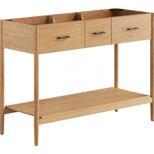 Zaire 48" Double Sink Compatible Bathroom Vanity Cabinet (Sink Not Included) in Natural Finish