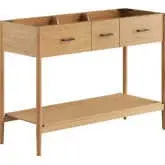 Zaire 48" Double Sink Compatible Bathroom Vanity Cabinet (Sink Not Included) in Natural Finish