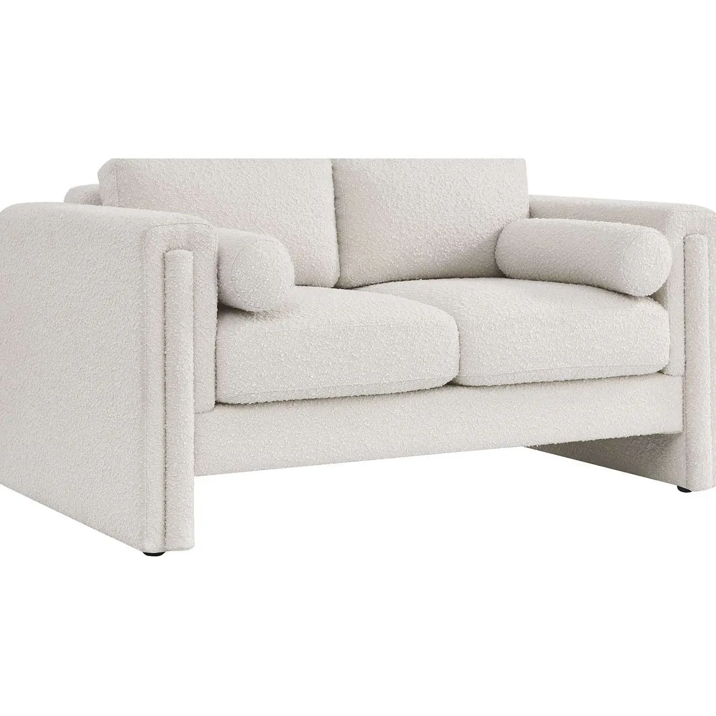 Visible Boucle Fabric Loveseat - Thumbnail 5