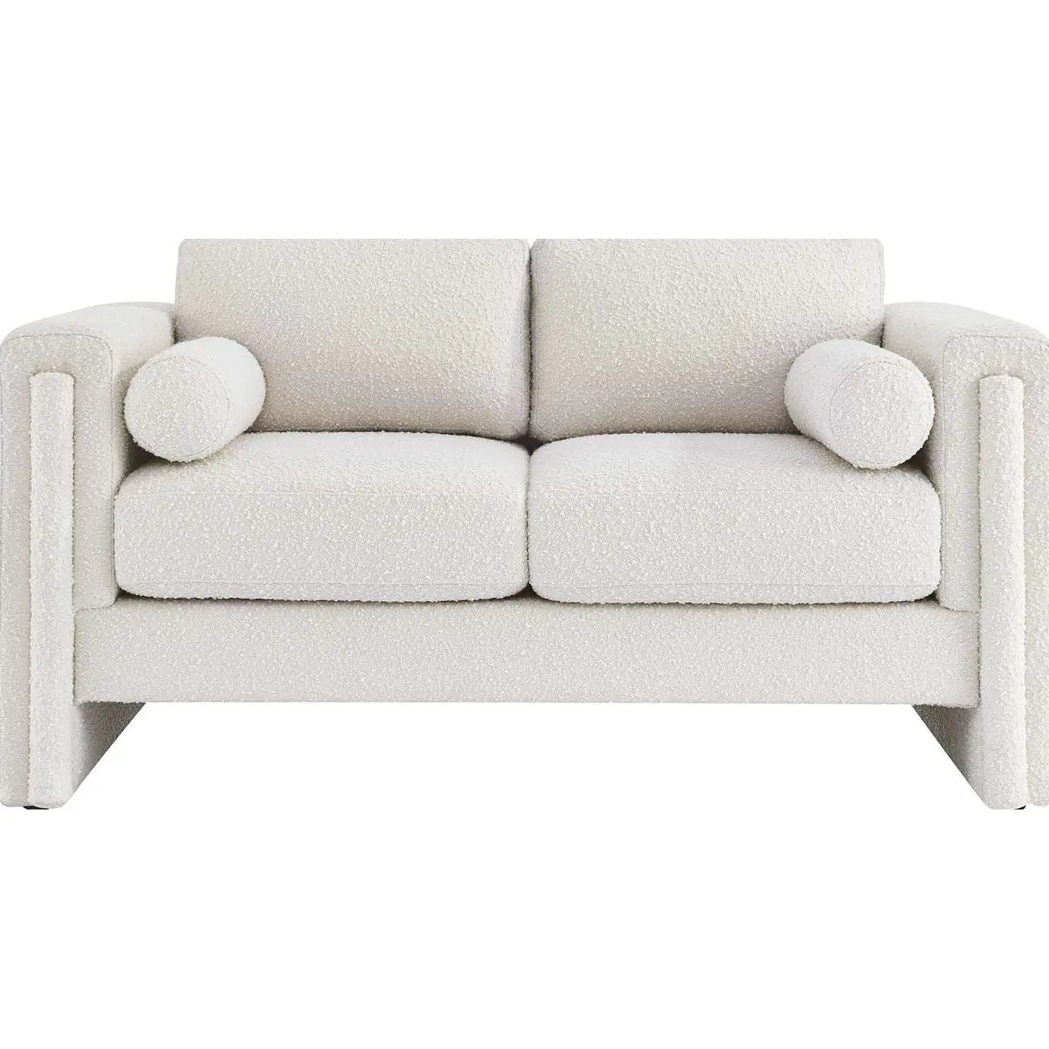Visible Boucle Fabric Loveseat - Thumbnail 2