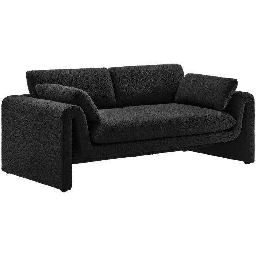 Waverly Sofa in Black Boucle Fabric